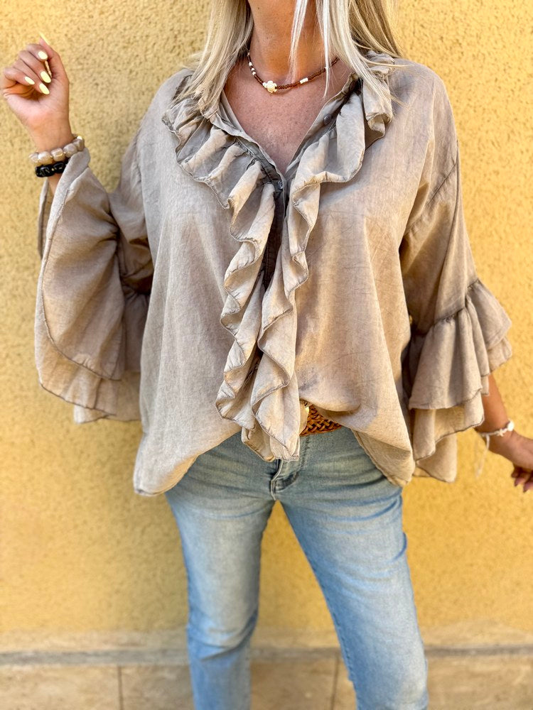 Chemise Lolita taupe