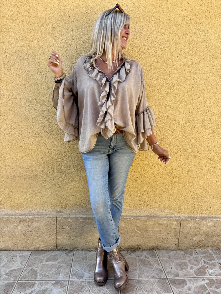 Chemise Lolita taupe