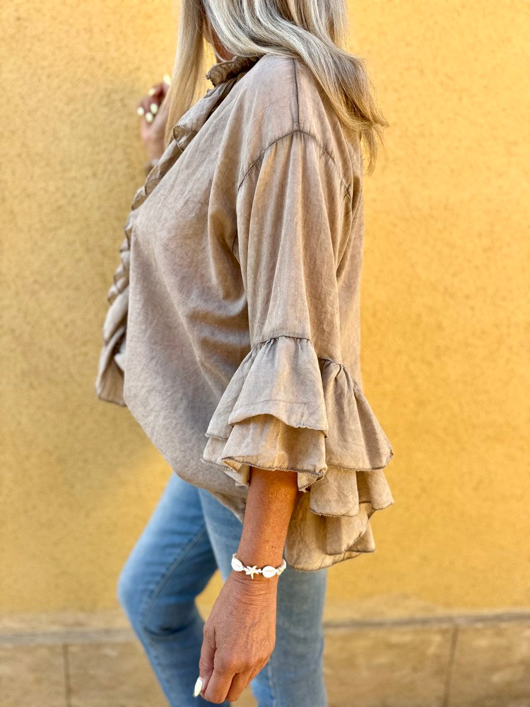 Chemise Lolita taupe