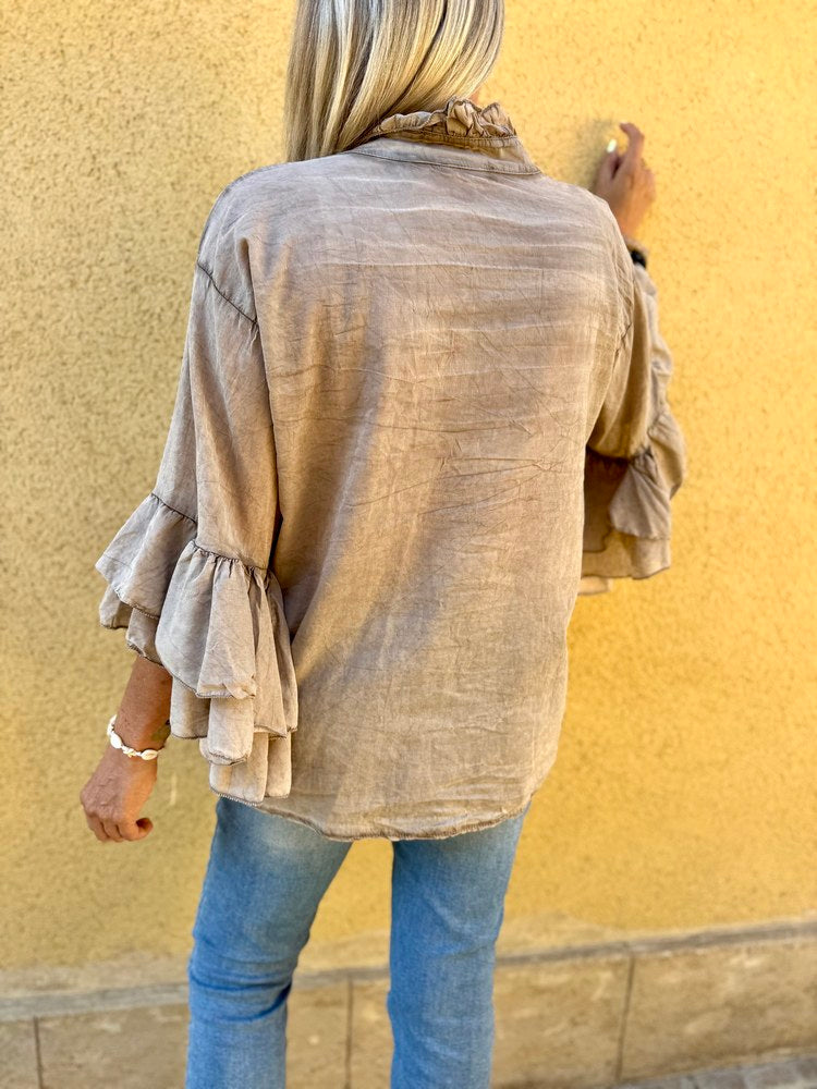 Chemise Lolita taupe