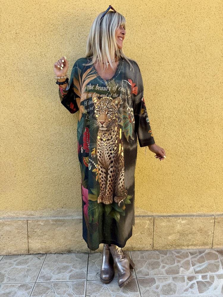 Robe imprimée Valentina Panthère