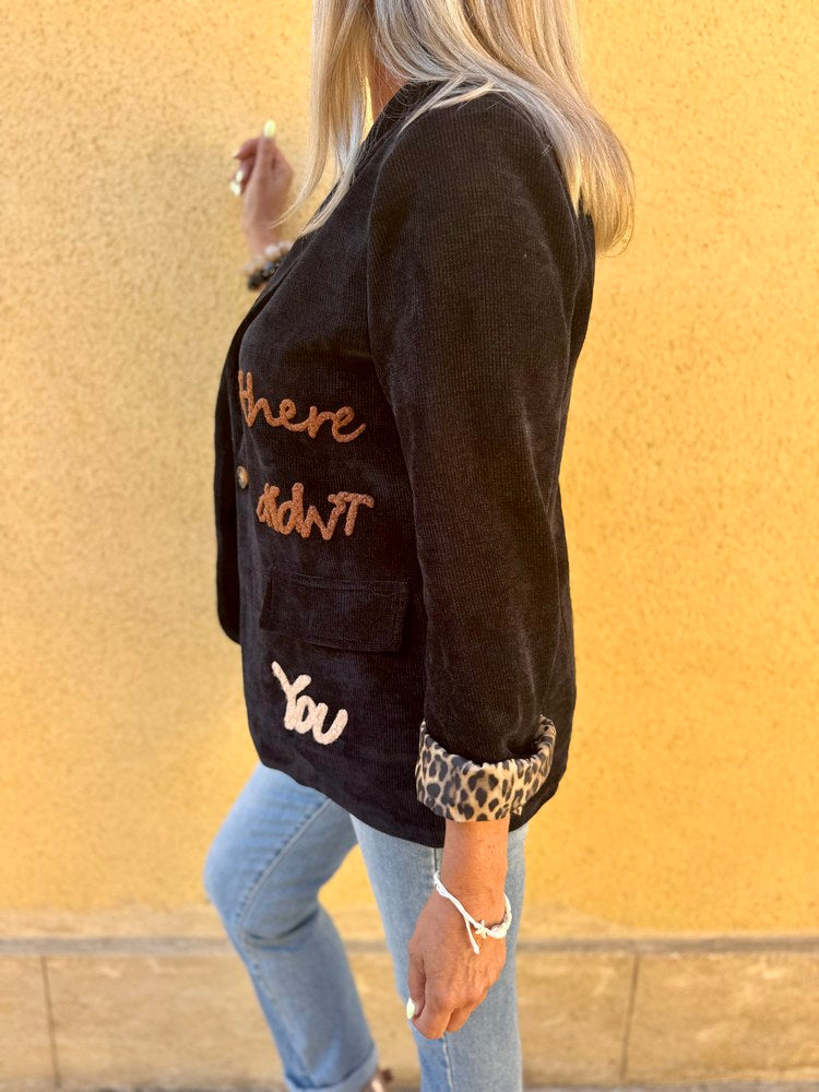 Veste en velours Maëva noir