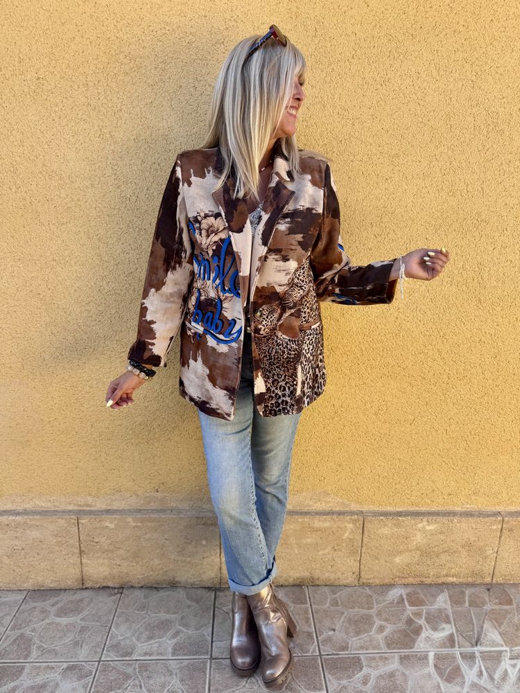 Veste en velours Mina panthère