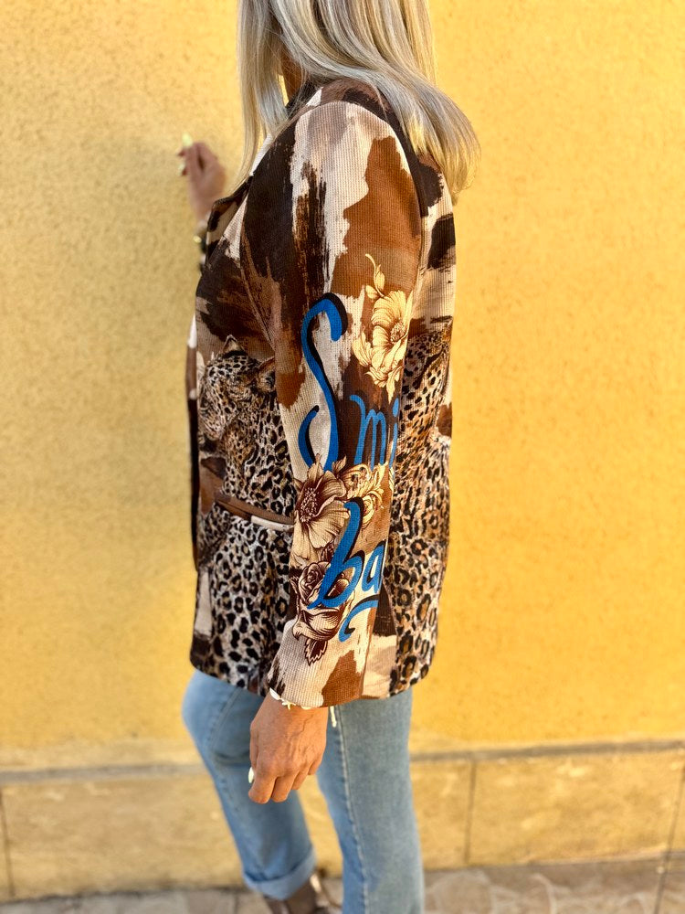 Veste en velours Mina panthère