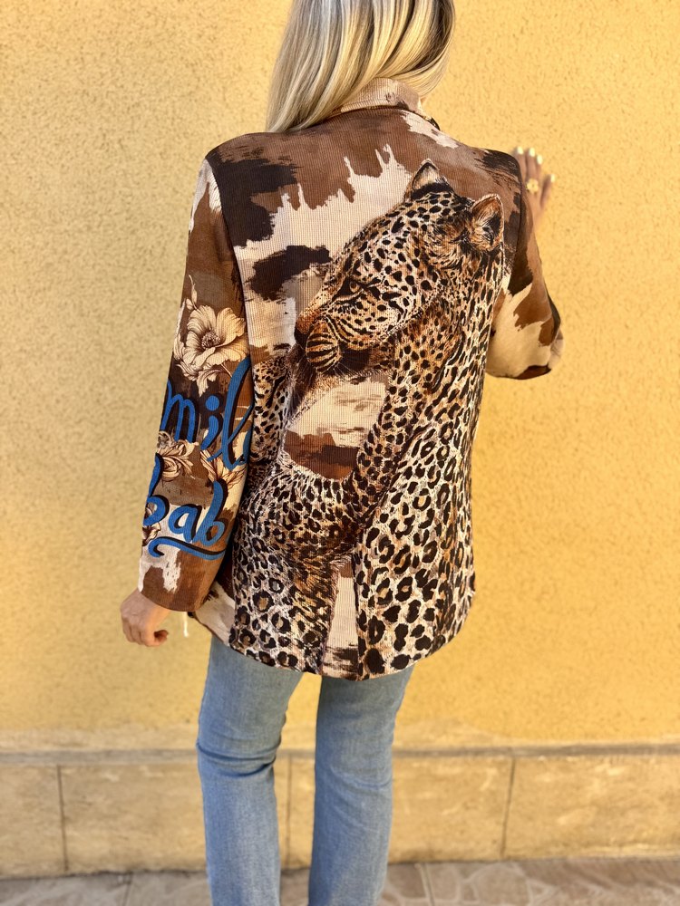 Veste en velours Mina panthère